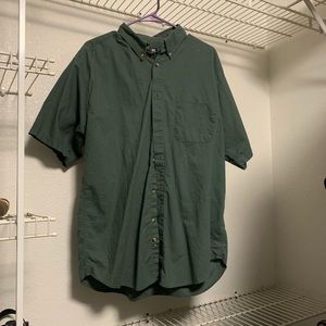 Green Button Down